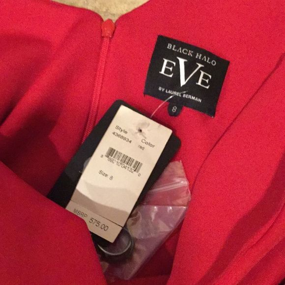 Black Halo Hendricks Sleeveless Column Dress Red - Picture 8 of 9